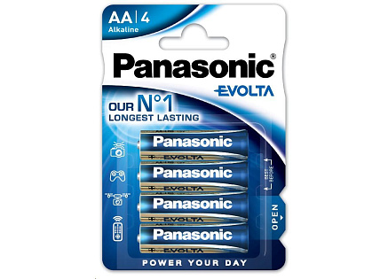 PANASONIC Alkalické baterie EVOLTA Platinum LR6EGE/4BP AA 1,5V (Blistr 4ks)