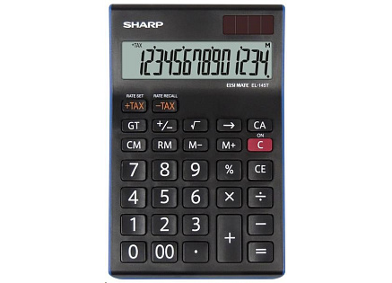 SHARP kalkulačka - EL-145TBL - černá SHARP kalkulačka - EL-145TBL - černá