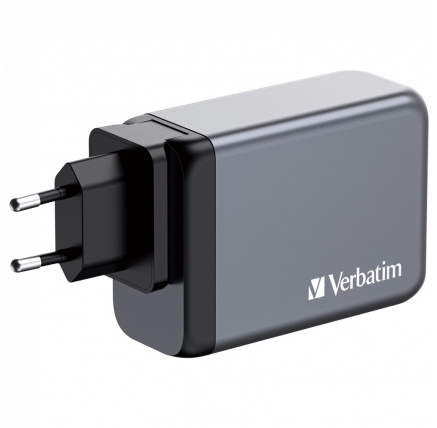 VERBATIM GaN Nabíječka do sítě GNC-240, 240W, 3x USB-C, 1x USB VERBATIM GaN Nabíječka do sítě GNC-240, 240W, 3x USB-C, 1x USB