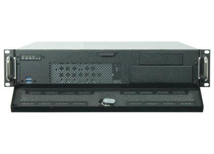 CHIEFTEC skříň Rackmount 2U UNC-210, mATX, half height PCI slots,  Black, zdroj PSF-400B (400W)