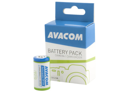 AVACOM nabíjecí fotobaterie Avacom CR123A 3V 450mAh 1.4Wh AVACOM nabíjecí fotobaterie Avacom CR123A 3V 450mAh 1.4Wh