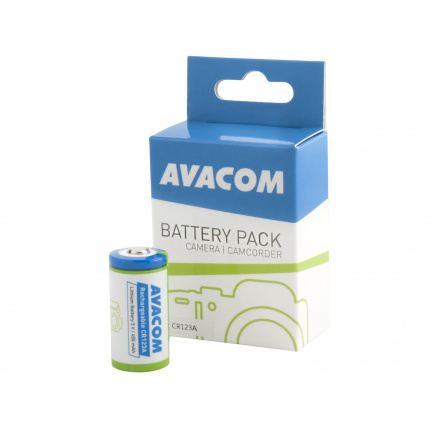 AVACOM nabíjecí fotobaterie Avacom CR123A 3V 450mAh 1.4Wh AVACOM nabíjecí fotobaterie Avacom CR123A 3V 450mAh 1.4Wh