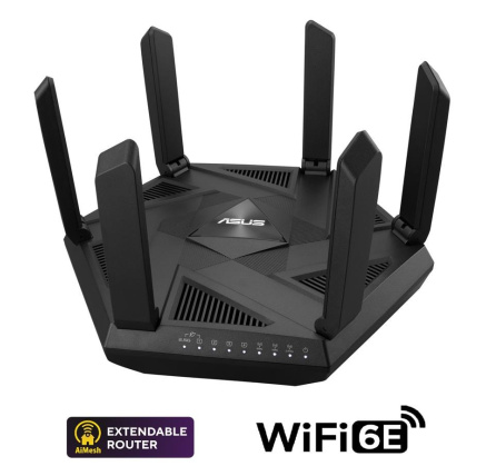 ASUS RT-AXE7800 (AXE7800) WiFi 6E Extendable Router, 2.5G port, AiMesh, 4G/5G Mobile Tethering
