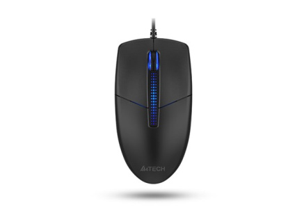 A4tech N-530S, podsvícená kancelářská myš, 1200 DPI, USB, černá