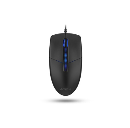 A4tech N-530S, podsvícená kancelářská myš, 1200 DPI, USB, černá