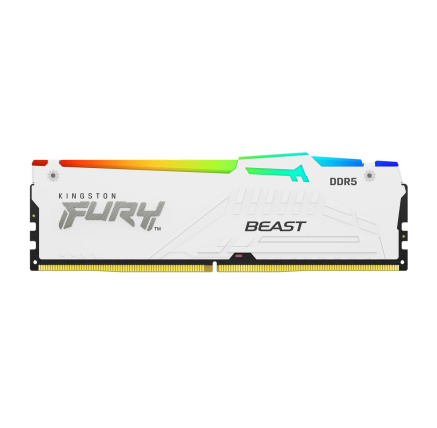 KINGSTON DIMM DDR5 32GB 6400MT/s CL32 Non-ECC FURY Beast RGB EXPO, Bílá