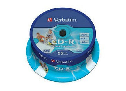 VERBATIM CD-R(25-Pack)Spindle/Printable/52x/700MB/DLP VERBATIM CD-R(25-Pack)Spindle/Printable/52x/700MB/DLP