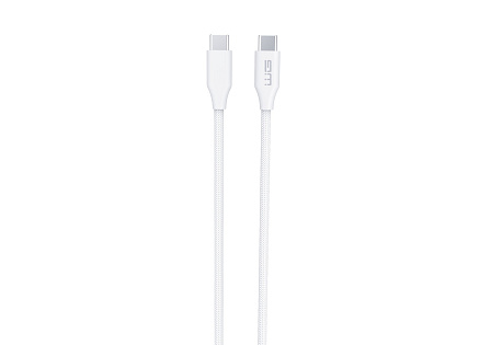 WG - Datový kabel Type-C na Type-C, 1,5 metrů, 5A, 120W, bílá