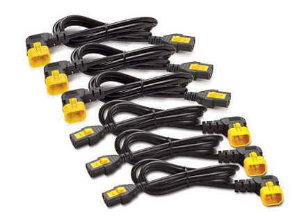 APC Power Cord Kit (6 ks), Locking, C19 to C20, (90°), 0.6m