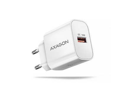 BAZAR - AXAGON ACU-QC18W, nabíječka do sítě 18W, 1x port USB-A, QC3.0/AFC/Apple, bílá - Poškozený obal (Náhradní krabice BAZAR - AXAGON ACU-QC18W, nabíječka do sítě 18W, 1x port USB-A, QC3.0/AFC/Apple, bílá - Poškozený obal (Náhradní krabice