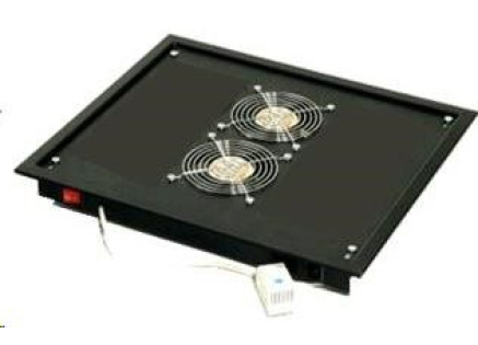 TRITON Ventilační jednotka horní (spodní), 2 ventilátory-230V/30W, termostat, černá