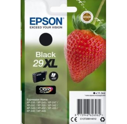 EPSON ink čer Singlepack "Jahoda" Black 29XL Claria Home Ink