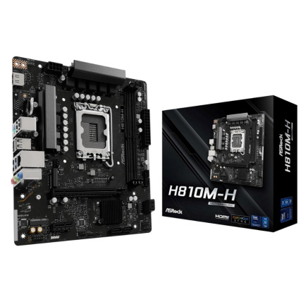 ASRock MB Sc LGA1851 H810M-H, Intel H810, 2xDDR5, 1xHDMI, mATX