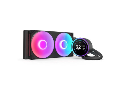 NZXT vodní chladič Kraken 280 ELITE RGB / 2x140mm RGB fan / 4-pin PWM / LCD disp. / 6 let NZXT vodní chladič Kraken 280 ELITE RGB / 2x140mm RGB fan / 4-pin PWM / LCD disp. / 6 let