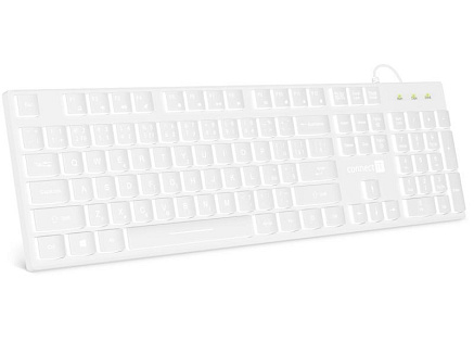 CONNECT IT kancelářská podsvícená klávesnice Chocolate WhiteStar, CZ + SK verze, bílá CONNECT IT kancelářská podsvícená klávesnice Chocolate WhiteStar, CZ + SK verze, bílá