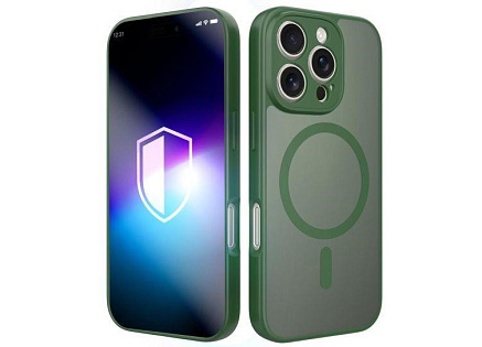 3mk ochranný kryt Misty MagCase Green pro Apple iPhone 16 Pro Max