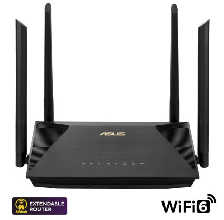 ASUS RT-AX53U (AX1800) WiFi 6 Extendable Router, AiMesh, 4G/5G Mobile Tethering