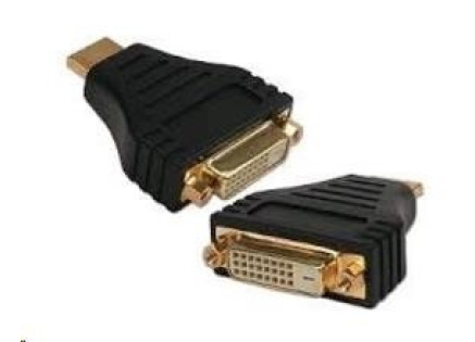 GEMBIRD Kabel redukce HDMI Male na DVI Female (zlacené kontakty, čený) GEMBIRD Kabel redukce HDMI Male na DVI Female (zlacené kontakty, čený)