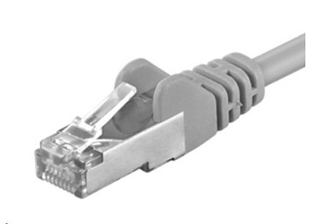 PREMIUMCORD Patch kabel CAT.6 F/UTP, RJ45-RJ45, AWG 26 15m šedá