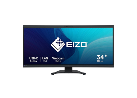 EIZO MT 34" EV3450XC-BK FlexScan, IPS, 3840x1440, 300nit, 1000:1, 5ms, USB-C, DisplayPort, USB, HDMI, Repro, Černý
