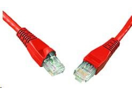 Solarix Patch kabel CAT5E UTP PVC 20m červený snag-proof C5E-114RD-20MB