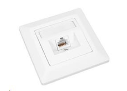Solarix Zásuvka CAT6 UTP 1 x RJ45 pod omítku bílá SX9-1-6-UTP-WH Solarix Zásuvka CAT6 UTP 1 x RJ45 pod omítku bílá SX9-1-6-UTP-WH