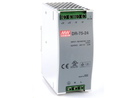Planet PWR-75-24, Mean Well průmyslový zdroj na DIN lištu, 24V DC, 75W Planet PWR-75-24, Mean Well průmyslový zdroj na DIN lištu, 24V DC, 75W