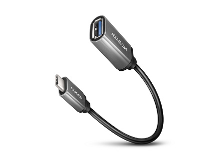 AXAGON RUCM-AFAC, kabelová redukce USB-C (M) USB-A (F), 20cm, USB 3.2 Gen 1, 3A, ALU AXAGON RUCM-AFAC, kabelová redukce USB-C (M) USB-A (F), 20cm, USB 3.2 Gen 1, 3A, ALU