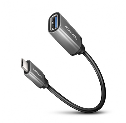 AXAGON RUCM-AFAC, kabelová redukce USB-C (M) <-> USB-A (F), 20cm, USB 3.2 Gen 1, 3A, ALU AXAGON RUCM-AFAC, kabelová redukce USB-C (M) <-> USB-A (F), 20cm, USB 3.2 Gen 1, 3A, ALU