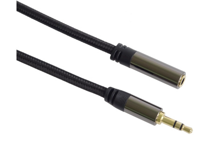 PREMIUMCORD kabel, stíněný, Jack 3.5mm - Jack 3.5mm M/F 1,5m PREMIUMCORD kabel, stíněný, Jack 3.5mm - Jack 3.5mm M/F 1,5m