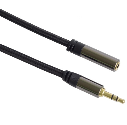 PREMIUMCORD kabel, stíněný, Jack 3.5mm - Jack 3.5mm M/F 1,5m
