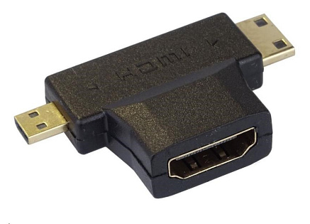 PremiumCord Adaptér HDMI na mini HDMI typ C a micro HDMI typ D