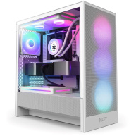 NZXT skříň H5 Flow RGB edition / 1x360 mm RGB core fan / 1x120mm / USB 3.0 / USB-C 3.1 / průhledná bočnice / mesh /bílá