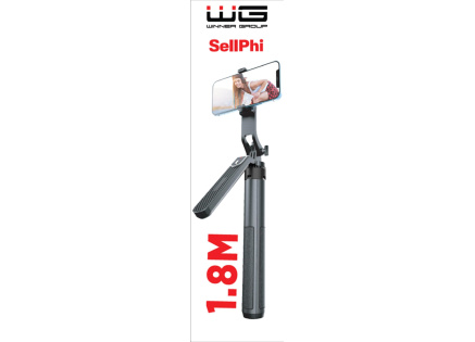 WG - Selfie tyč WG 7, Selfie tyč + tripod + teleskopický GoPro stojan, bluetooth, černá