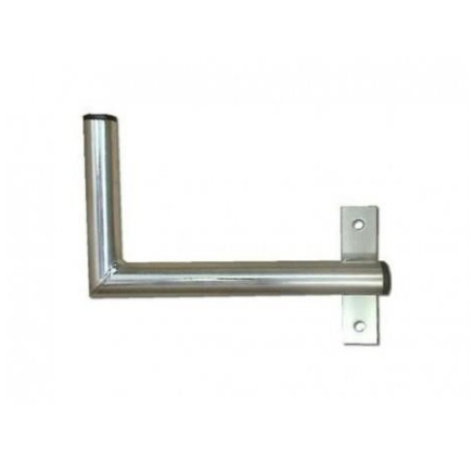 Držák antény na zeď u okna s pásem, pravé uchycení, galvanický zinek, délka 25cm, průměr 3,2cm