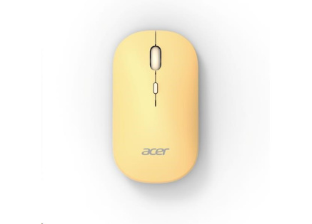 ACER Myš Wireless Mouse AMR130 Yellow - Dual mode 2.4GHz + BT 5.2, 4 tlačítka, 800/1200/1600 dpi, USB Polling rate 125Hz
