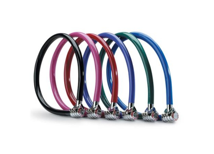 Master Lock Ocelové kombinační lanko na kolo  8631_55cm, fialové