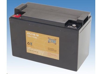 Baterie - CTM CTL 110-12 (12V/110Ah - M6), životnost 10-12let