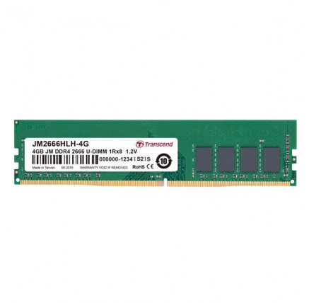 TRANSCEND DIMM DDR4 4GB 2666MHz 1Rx8 512Mx8 CL19 1.2V