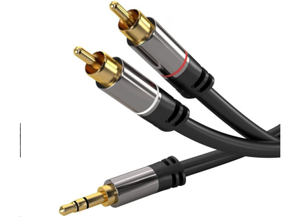 PREMIUMCORD kabel, Jack 3.5mm-2xCINCH M/M 3m