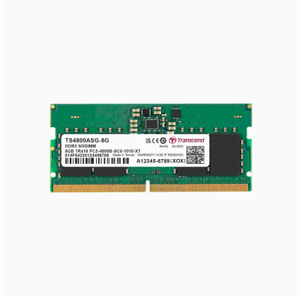 TRANSCEND SODIMM DDR5 8GB 4800MHz JM 1Rx16 1Gx16 CL40 1.1V