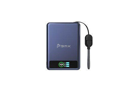 BMX SolidSafe™ 10K Solid-State Magnetic Power Bank, Blue BMX SolidSafe™ 10K Solid-State Magnetic Power Bank, Blue
