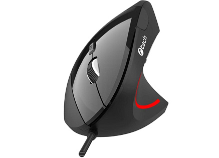 C-TECH myš VEM-09C, vertikální, 6 tlačítek, černá, USB C-TECH myš VEM-09C, vertikální, 6 tlačítek, černá, USB