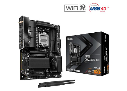 ASRock MB Sc AM5 X870E Challenger WiFi, AMD X870E, 4xDDR5, 1xHDMI, 2xUSB4, WiFi ASRock MB Sc AM5 X870E Challenger WiFi, AMD X870E, 4xDDR5, 1xHDMI, 2xUSB4, WiFi