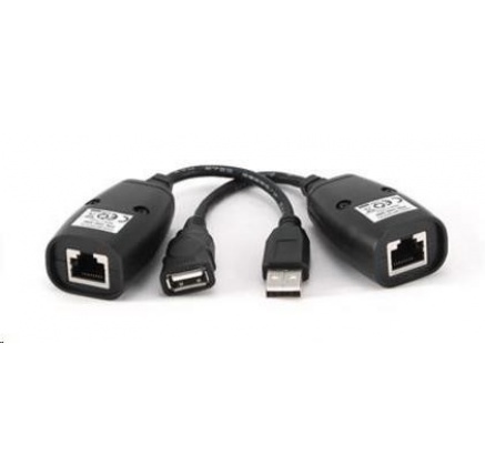 GEMBIRD Kabel USB 2.0 A-LAN aktivní prodlužovací 30m (černý)