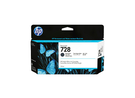 HP 728 130-ml Matte Black DesignJet Ink Cartridge HP 728 130-ml Matte Black DesignJet Ink Cartridge