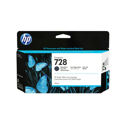 HP 728 130-ml Matte Black DesignJet Ink Cartridge