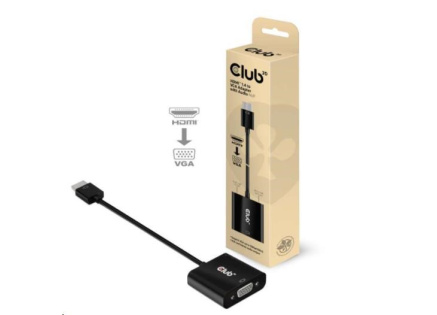 Club3D Adaptér HDMI 1.4 na VGA (M/F), Active with audio