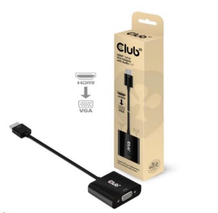 Club3D Adaptér HDMI 1.4 na VGA (M/F), Active with audio Club3D Adaptér HDMI 1.4 na VGA (M/F), Active with audio