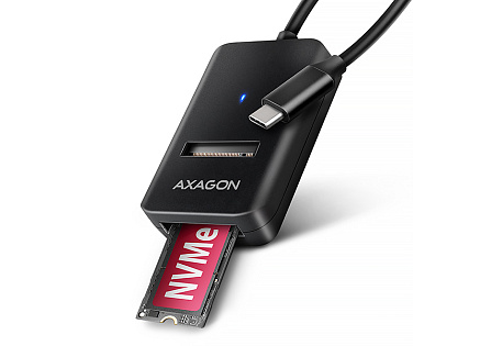 BAZAR - AXAGON ADM2-CM USB-C 10Gbps - M.2 NVMe & SATA SSD adaptér, kabel USB-C 10cm - Poškozený obal (Komplet) BAZAR - AXAGON ADM2-CM USB-C 10Gbps - M.2 NVMe & SATA SSD adaptér, kabel USB-C 10cm - Poškozený obal (Komplet)